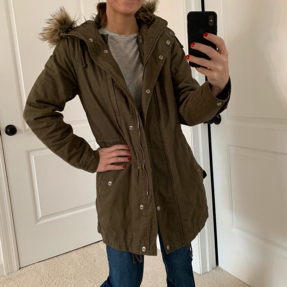 Green GAP women’s coat size small